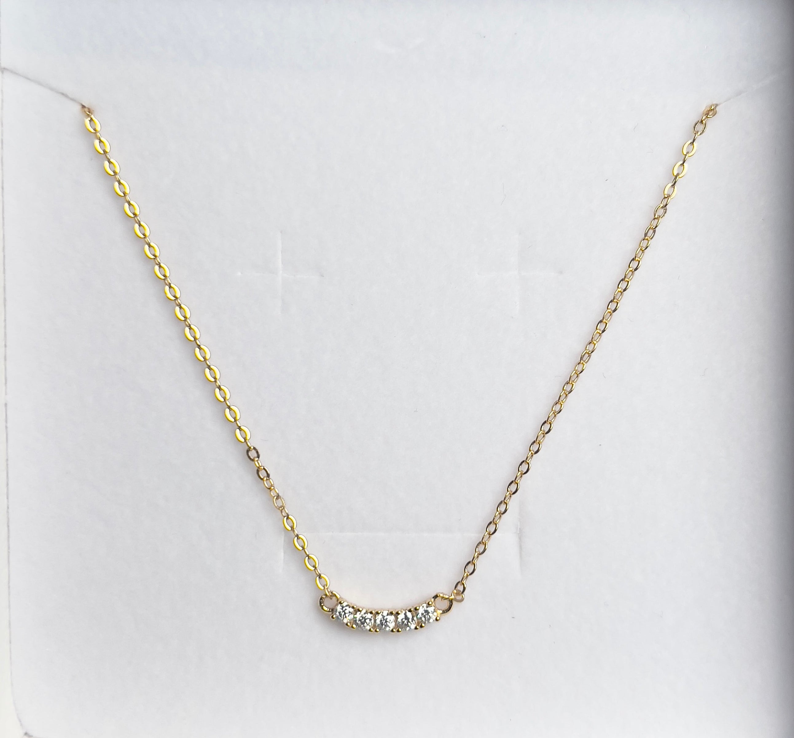Moissanite Smile Pendant Necklace