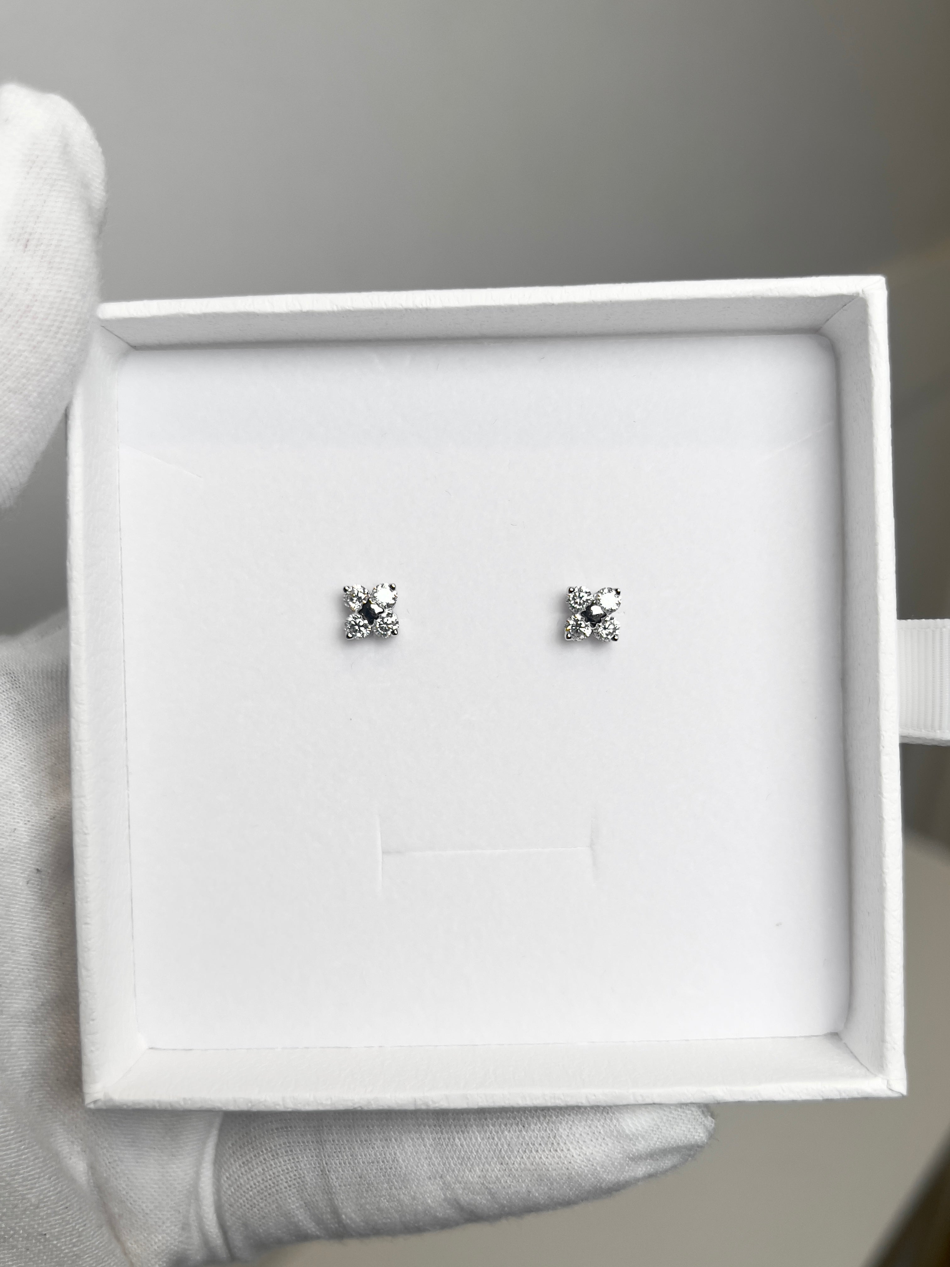 Flower Moissanite Earrings
